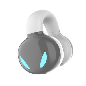 ワイヤレスイヤホン 片耳 Bluetooth 5.3 イヤーカフ型 かっこいいライト付き 耳を塞がないイヤホン ブルートゥース 耳に挟む式｜jcserv