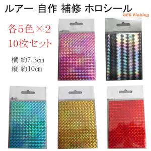 ルアー 自作 補修 シール 5色×2枚 合計10枚セット DIY 釣り 釣具