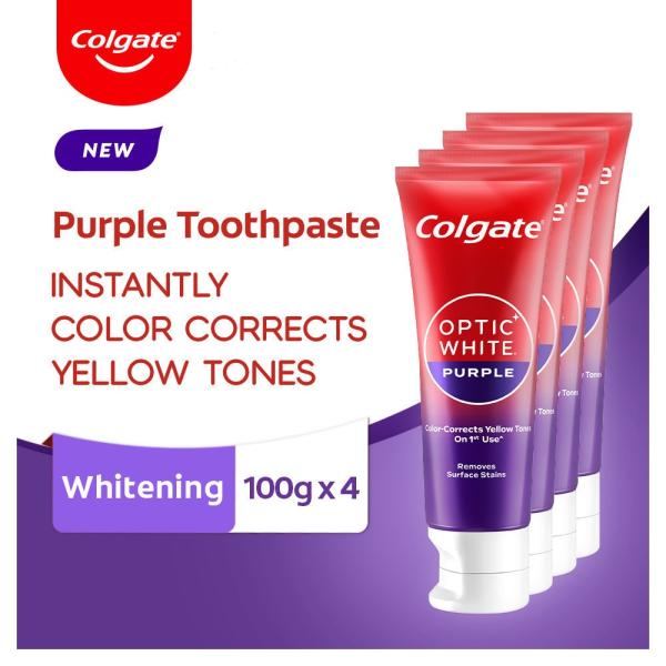 Colgate Optic White Purple Toothpaste 100g x 4本セット...
