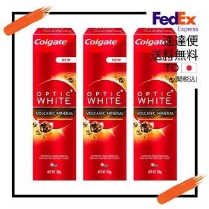 (３個セット)コルゲート オプティックホワイト ボルカニックミネラル Colgate Optic White VOLCANIC MINERAL 100g×3本 海外直送品｜jctrading