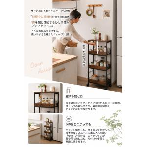 キッチンワゴン ワゴン キャスター付き スリム...の詳細画像4