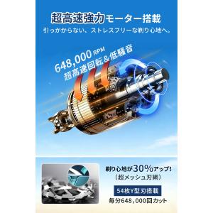 電気シェーバー 髭剃り 4D密着ヘッド メンズ...の詳細画像4