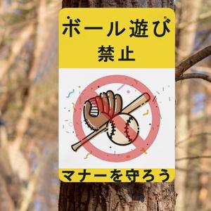 ボール遊び禁止 サッカー ドッジボール禁止 看...の詳細画像2