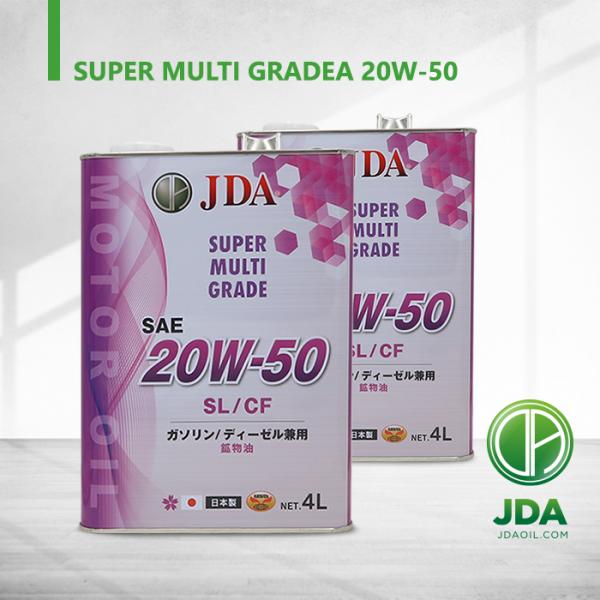 JDA スーパーマルチグレードエンジンオイル 20W-50 SL/CF 4L2 鉱物油　２缶セット