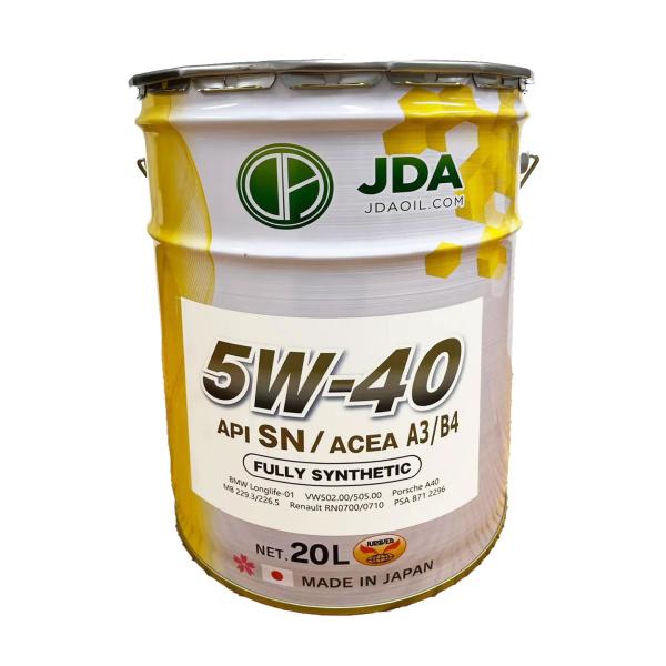 JDA ユーロ エンジンオイル 5W-40 SN A3/B4 20L 全合成基油