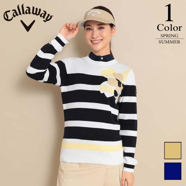 メール便・ゆうパケット キャロウェイ Callaway ゴルフ クルーネックニット （M/L寸：レデ...