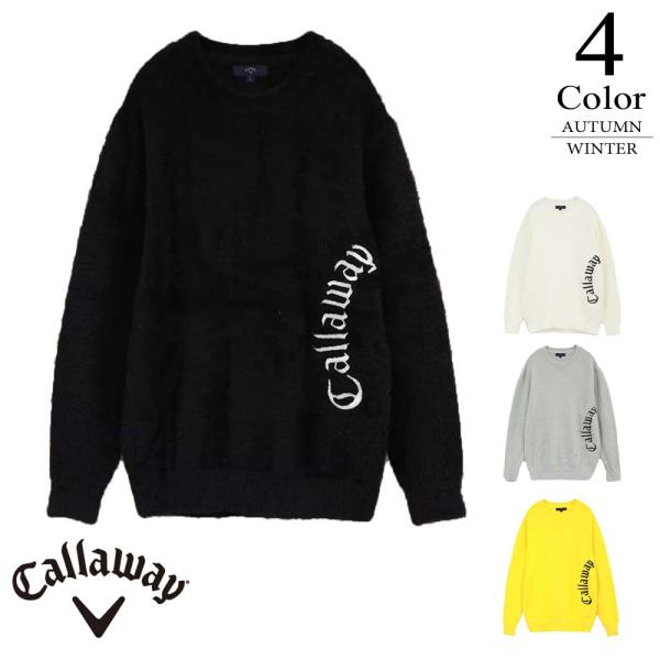 メール便・ゆうパケット キャロウェイ Callaway ゴルフウェア クルーネックニット （M/L/...