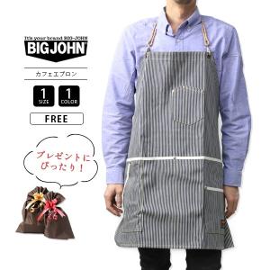 ビッグジョン エプロン BIG JOHN デニムカフェエプロン おしゃれ メンズ レディース 料理 BBQ DIY ワーク 作業 ガーデニング カフェ店員 VGL005K-1｜jeans-yamato