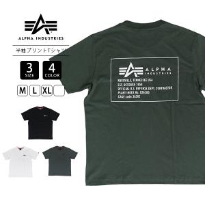 ALFA アルファ メンズ 半袖 Tシャツ ミルスペックタグ バックプリント 綿100% TC1620 0510