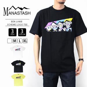 マナスタッシュ Tシャツ MANASTASH Tシャツ 半袖 メンズ BENLAMB SCHEME LOGO TEE ロゴTシャツ 7123059｜jeans-yamato