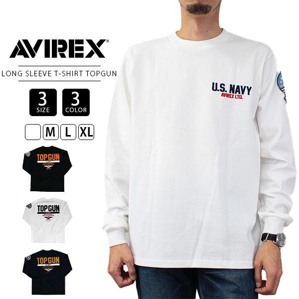 AVIREX Tシャツ 長袖 アヴィレックス LONG SLEEVE T-SHIRT TOPGUN ...