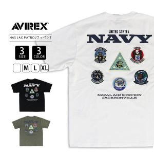 AVIREX NAS JAX PATROL SQ. PATCH Tシャツ 半袖 アヴィレックス 7834134025 0329｜jeans-yamato