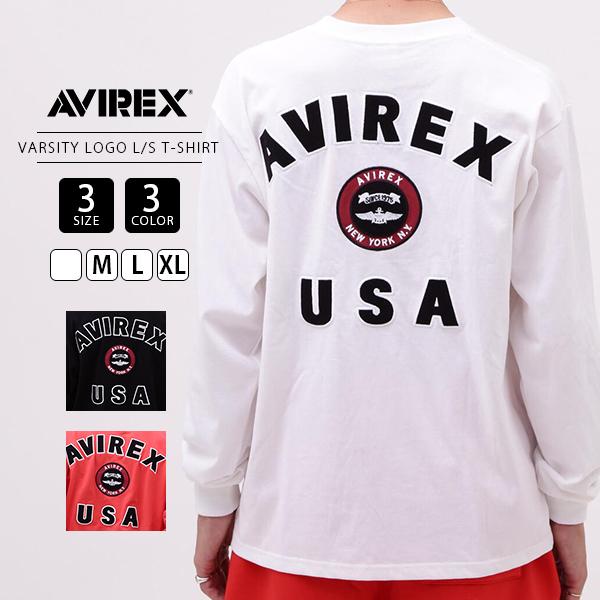 AVIREX アビレックス メンズ トップス 長袖 Tシャツ ロンT VARSITY LOGO バー...