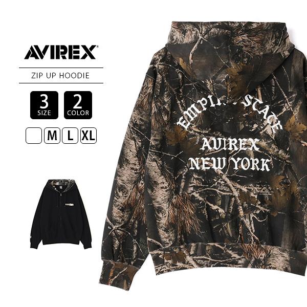 AVIREX アビレックス メンズ トップス パーカー ジップパーカー ZIP UP HOODIE ...