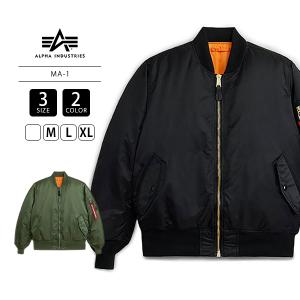 アルファインダストリーズ　MA-1 フライトジャケット ブラック LEATHER MA-1 FLIGHT JACKET | Alpha Industries（アルファ