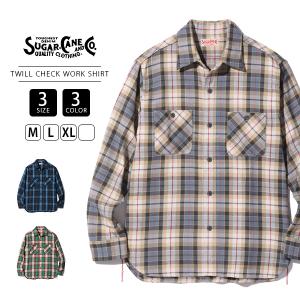 SUGAR CANE シュガーケーン スペックブルーチェック 半袖 ワーク