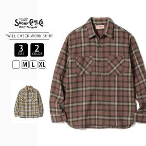 SUGAR CANE シュガーケーン 長袖 シャツ チェックシャツ グレー ブルー
