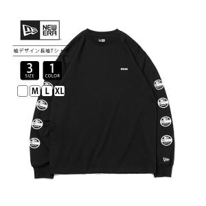 NEW ERA ニューエラ 長袖 コットン Tシャツ Visor Sticker ブラック レギュラー 173-13755412 0412 父の日 プレゼント｜jeans-yamato