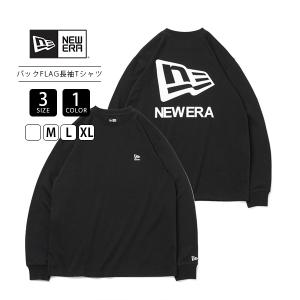 NEW ERA ニューエラ 長袖 コットン Tシャツ Flag and Wordmark ブラック レギュラー  173-13755424 0412 父の日 プレゼント｜jeans-yamato