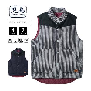 MOMOTARO JEANS 中綿ベスト ワークベスト 46 日本製 桃太郎ジーンズ（MOMOTARO JEANS） シャンブレー カウボーイ 中綿