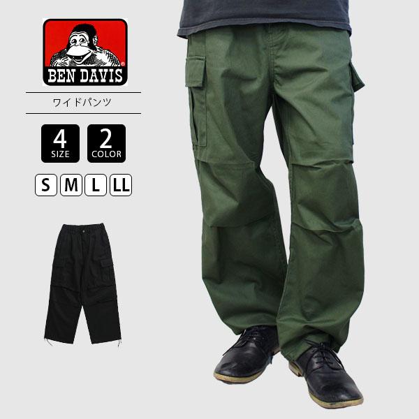 BEN DAVIS ベンデイビス メンズ ワイドパンツ カーゴパンツ ワイドシルエット ミリタリー ...