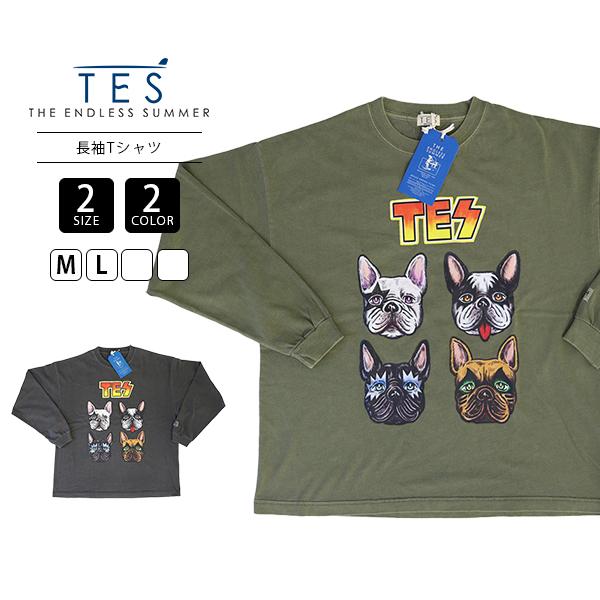 TES Tシャツ テス Tシャツ 長袖 TES BUHI BAND PIGMENT LONG SLE...