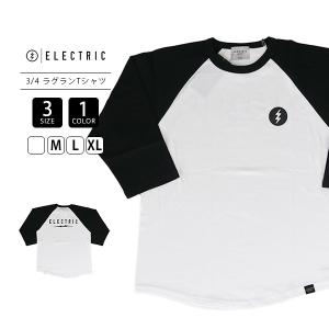 ELECTRIC エレクトリック メンズ 七分袖 ラグランスリーブ ラグランTシャツ アイコンロゴ バックプリント カジュアル スポーティ E25ST12 0808