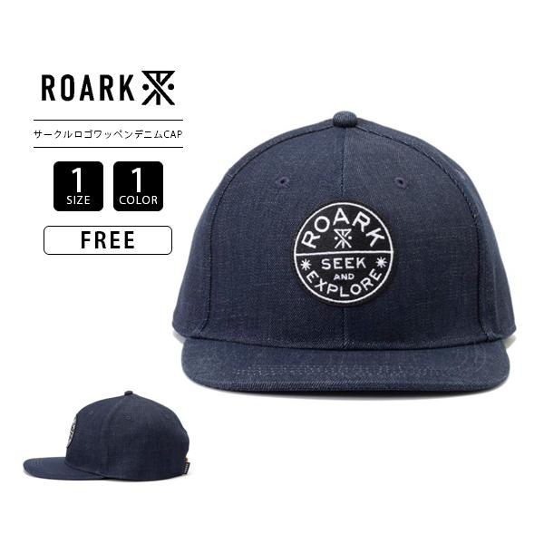 ROARK ロアーク リバイバル SEEK＆EXPLORE デニム 6パネルキャップ ワッペン ロゴ...