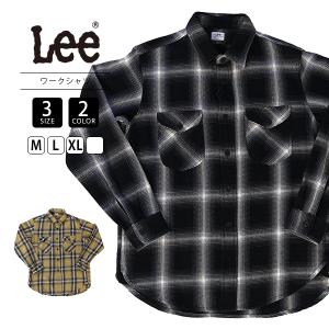 Lee ワークシャツ 長袖 リー フランネルチェック ワークシャツ トップス LM5806-1 0112 父の日 プレゼント｜jeans-yamato