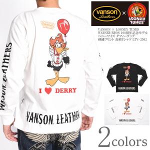 VANSON（バンソン） ロンT フライングスター＆ファイヤーパターン 刺繍