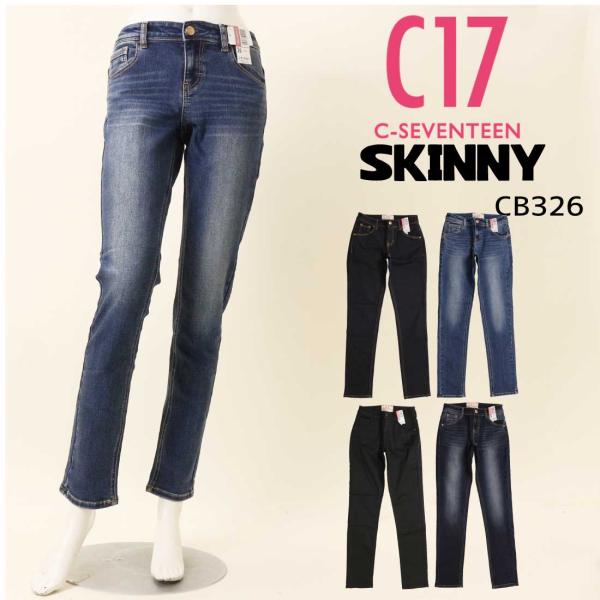 C-17 デニム ジーンズ CB326 スキニー 股上ふつう ストレッチ レディース ジーパン シー...