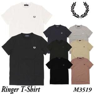 メール便発送 FRED PERRY フレッドペリー M3519  RINGER T-SHIRT リンガー Tシャツ 半袖 クルーネック ワンポイント ロゴ