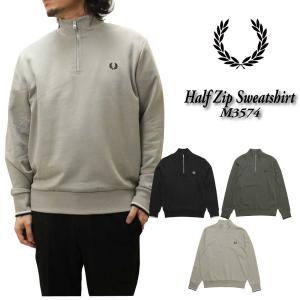 FRED PERRY フレッドペリー Half Zip Sweatshirt M3574 スウェット 長袖 メンズ ワンポイント ハーフジップ ユニセックス トレーナー 正規販売店