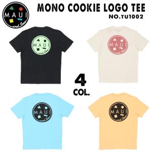 ネコポス発送 MAUI and Sons マウイアンドサンズ 半袖 Tシャツ TU1002 マウイ モノトーン クッキー ロゴ プリント メンズ トップス 0101 0118 0137 0162