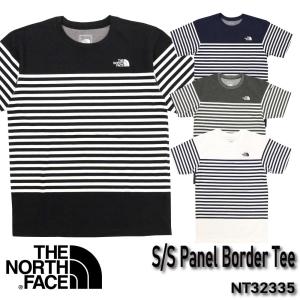 メール便発送 THE NORTH FACE ザ ノースフェイス  NT32335 半袖 Tシャツ パネルボーダー 正規販売店 アウトドア ボーダー柄 UVプロテクト
