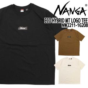 NANGA ナンガ 半袖 Tシャツ NW2211-1G208 エコハイブリット マウンテン ロゴ T リサイクルコットン プリント ゆったり 大きめ シンプル メンズ｜jeansaiya-a