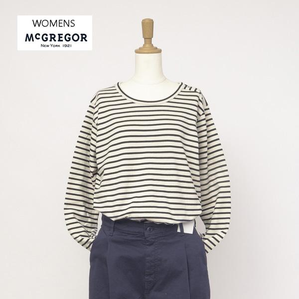 McGREGOR マクレガー レディース 311713604 ボーダー  クルーネック  ロングスリ...