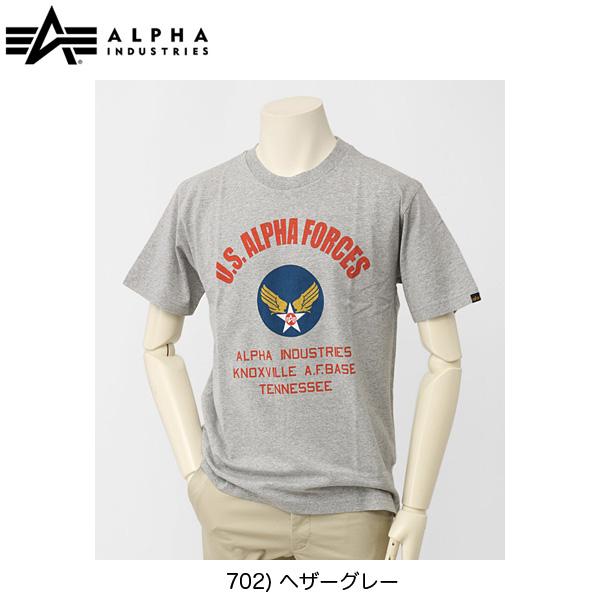 ALPHA アルファ U.S.A.F. プリント半袖Tシャツ TC1470 ロゴTシャツ 702)ヘ...