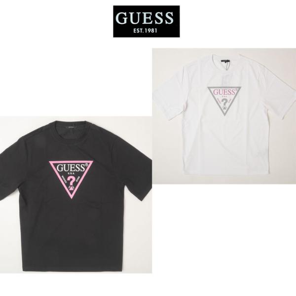 ゲス　GUESS Tシャツ guess-mn2k9406k 定番トライアングル ロゴ Tシャツ