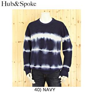 【30％オフ！！】UＢ＆ＳＰＯＫＥ/37486 アゼアミ段染染め ボーダーコットンセーター ユーズド加工｜jeansneshi