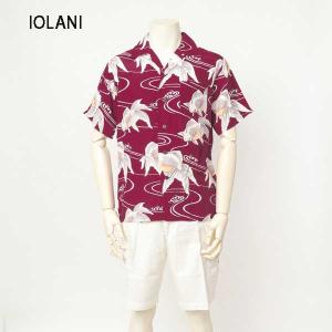 IOLANI-イオラニのハワイアンアロハシャツ 12304フラガール