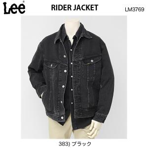 Lee リー LM3769 BLACK RIDERS デニムジャケット　メンズ　ブラック　ゆったり　ルーズシルエット｜jeansneshi