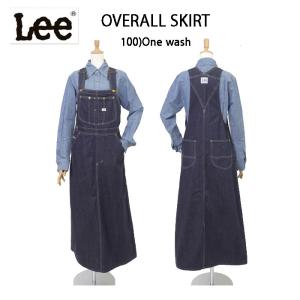 Leeレディース LL6296 OVERALL SKERT オーバーオールスカート ジャンバースカート 100）インディゴブルージェルトデニム