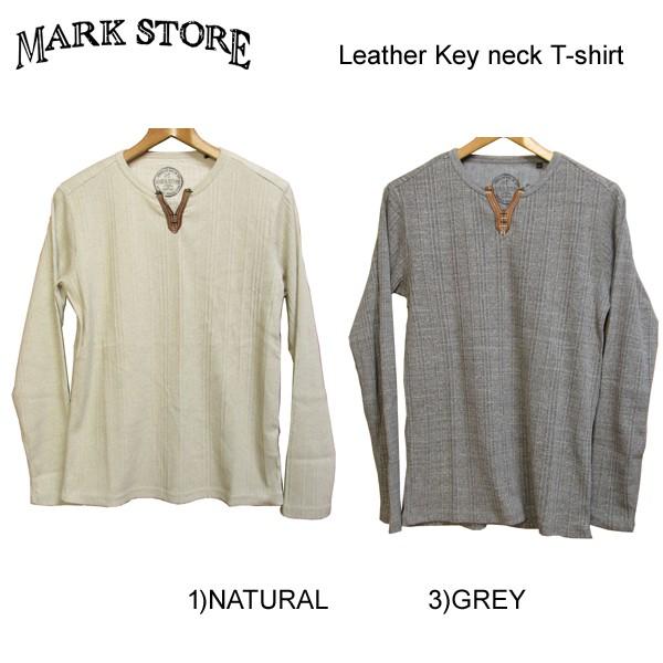 30％OFF＝11203マークストア（MARK STORE)レザーキーネックリブカットソー、ロンティ...