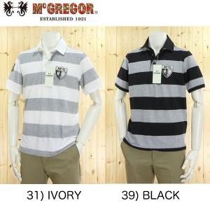 30%OFF/マクレガー　半袖ポロシャツ、111626309 ラガー風モノトーンボーダー