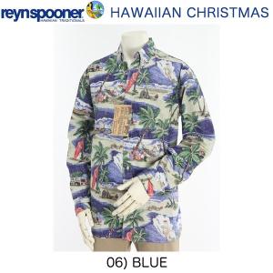 Reynspooner レインスプーナー長袖アロハシャツ、ハワイアン　クリスマス　2016　モデル　限定シャツ｜jeansneshi