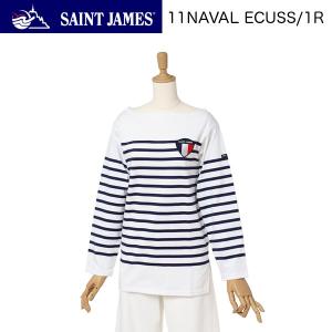 Saint James セントジェームスの長袖シャツ saint-11-naval-ecuss　マリンフレンチエンブレム　ナバル｜jeansneshi
