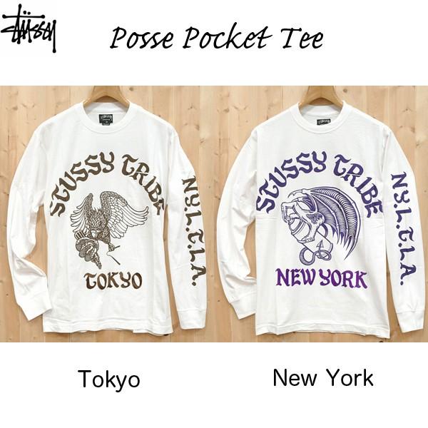 STUSSY/長袖Tee　Posse Pocket Tee