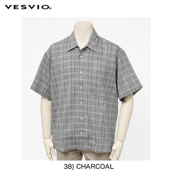 ベスビオ(VESVIO) 半袖ワンナップシャツ、VM16-3320　半袖オープンシャツ　父の日　プレ...