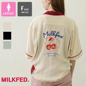 MILKFED. ミルクフェド CHERRIES BOWLING SHIRTS チェリー ボウリング シャツ 103252014005 / 2025SUMMER
